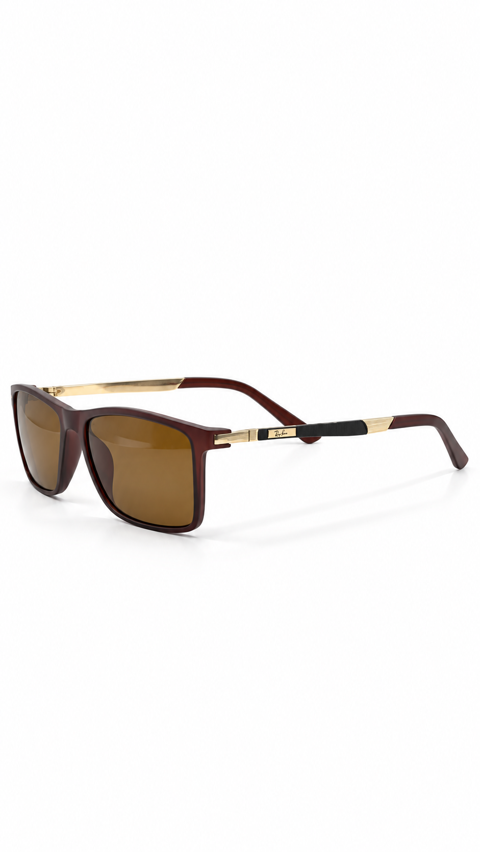 Ray-Ban RB 5170 Matte Brown Rectangular Sunglasses – Brown Lenses (55mm)