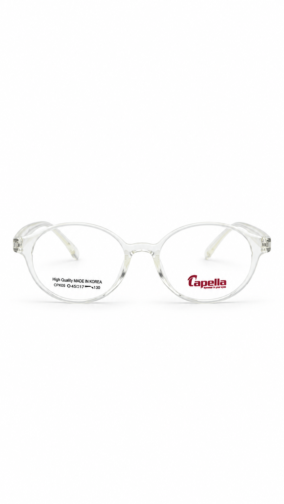 Capella CPK05 Crystal Clear Round Eyeglasses (45mm)