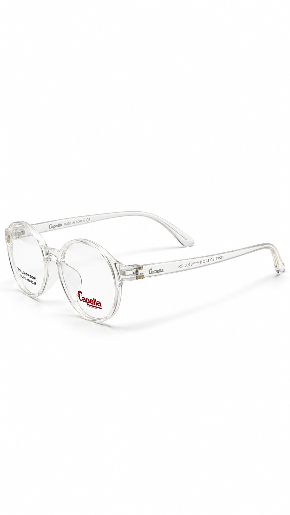Capella CPK05 Crystal Clear Round Eyeglasses (45mm)