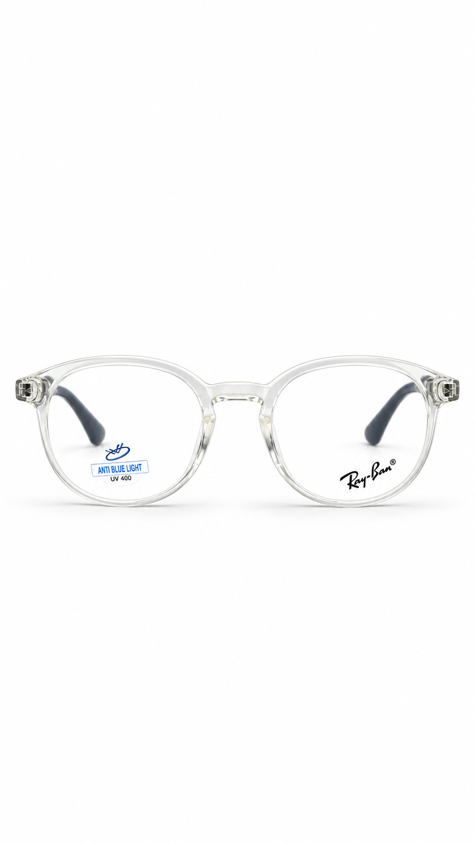 Ray-Ban 7366 Clear & Slate Blue Round Eyeglasses (47mm)