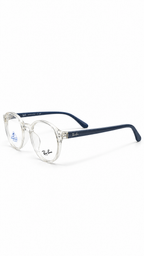 Ray-Ban 7366 Clear & Slate Blue Round Eyeglasses (47mm)