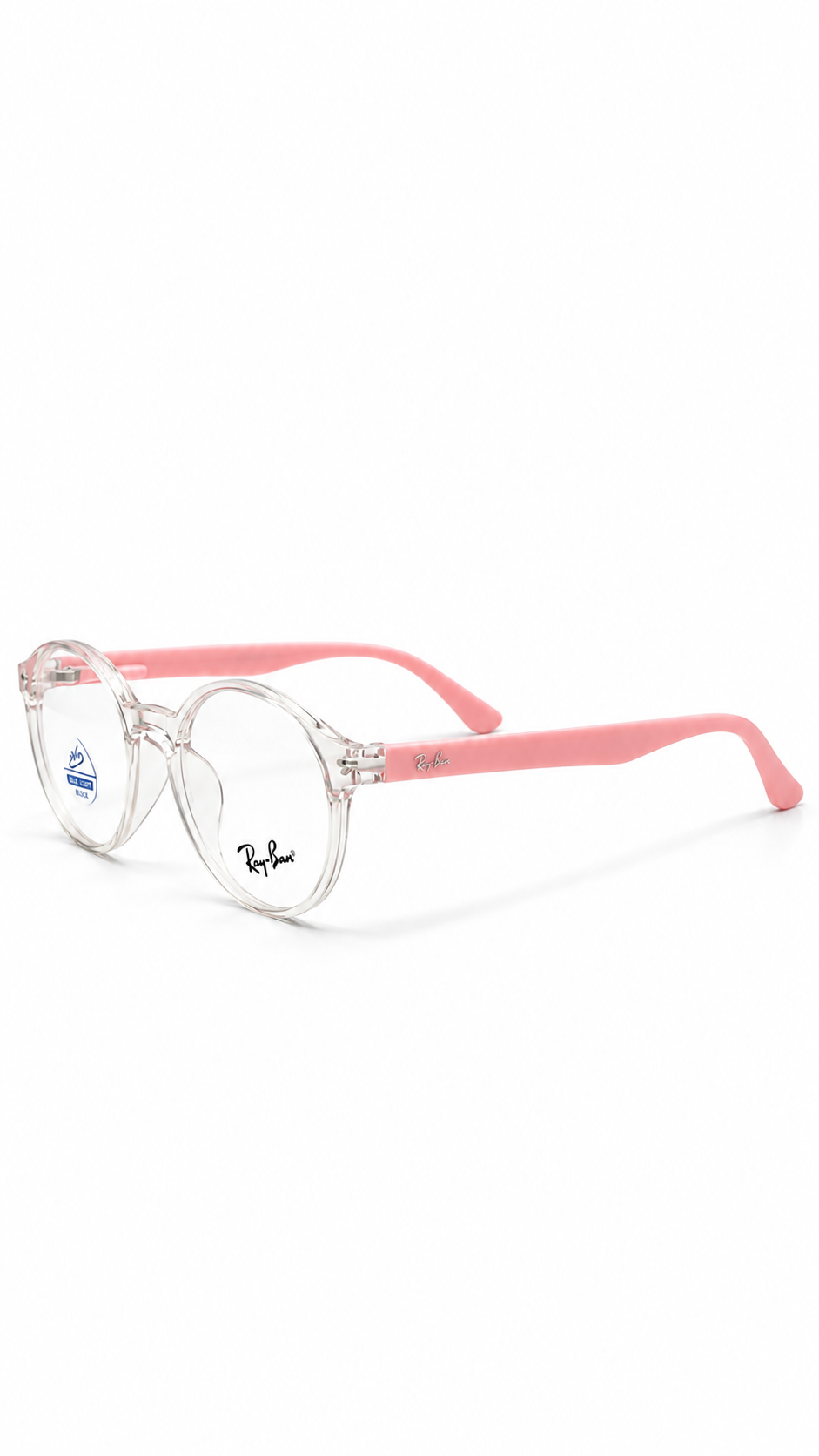 Ray-Ban Style 0035 Clear Pink & Coral Round Eyeglasses (44mm)