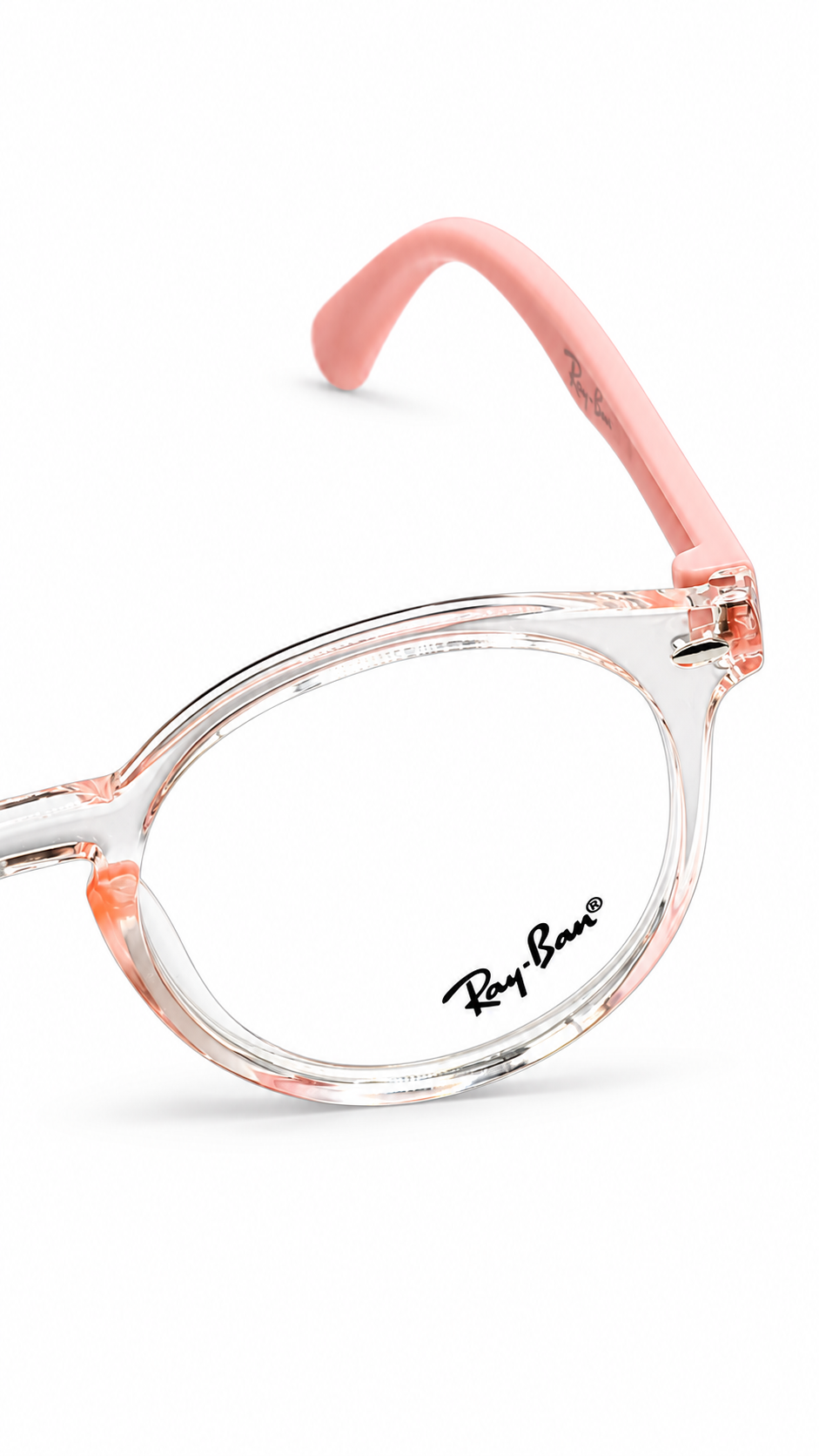 Ray-Ban Style 0035 Clear Pink & Coral Round Eyeglasses (44mm)