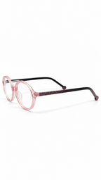 BA8017 Translucent Pink & Black Oval Eyeglasses (43mm)