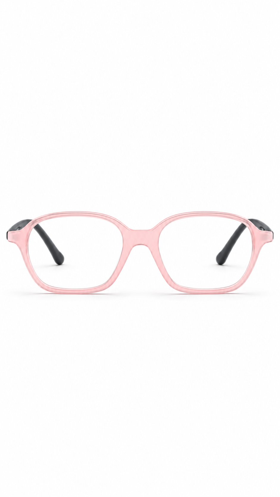 BA8024 Pastel Pink & Black Square Eyeglasses (44mm)