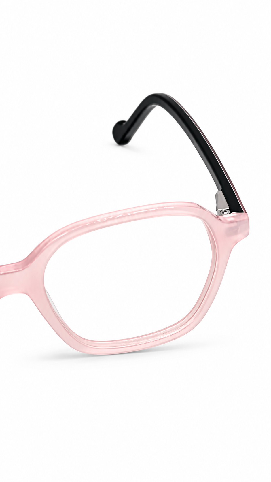 BA8024 Pastel Pink & Black Square Eyeglasses (44mm)