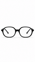 BA8019 Solid Black Round Oval Eyeglasses (43mm)