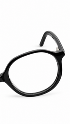 BA8019 Solid Black Round Oval Eyeglasses (43mm)