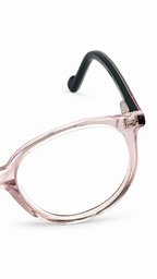 BA8025 Translucent Pink & Black Oval Eyeglasses (41mm)