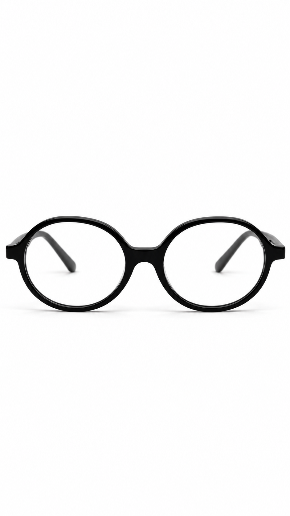 BA8022 Gloss Black Round Kids Glasses Frame C1 42-16-130