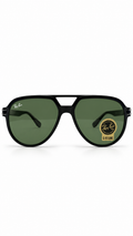 Ray-Ban Black Aviator Sunglasses with Green G-15 Style Lenses