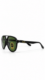 Ray-Ban Black Aviator Sunglasses with Green G-15 Style Lenses