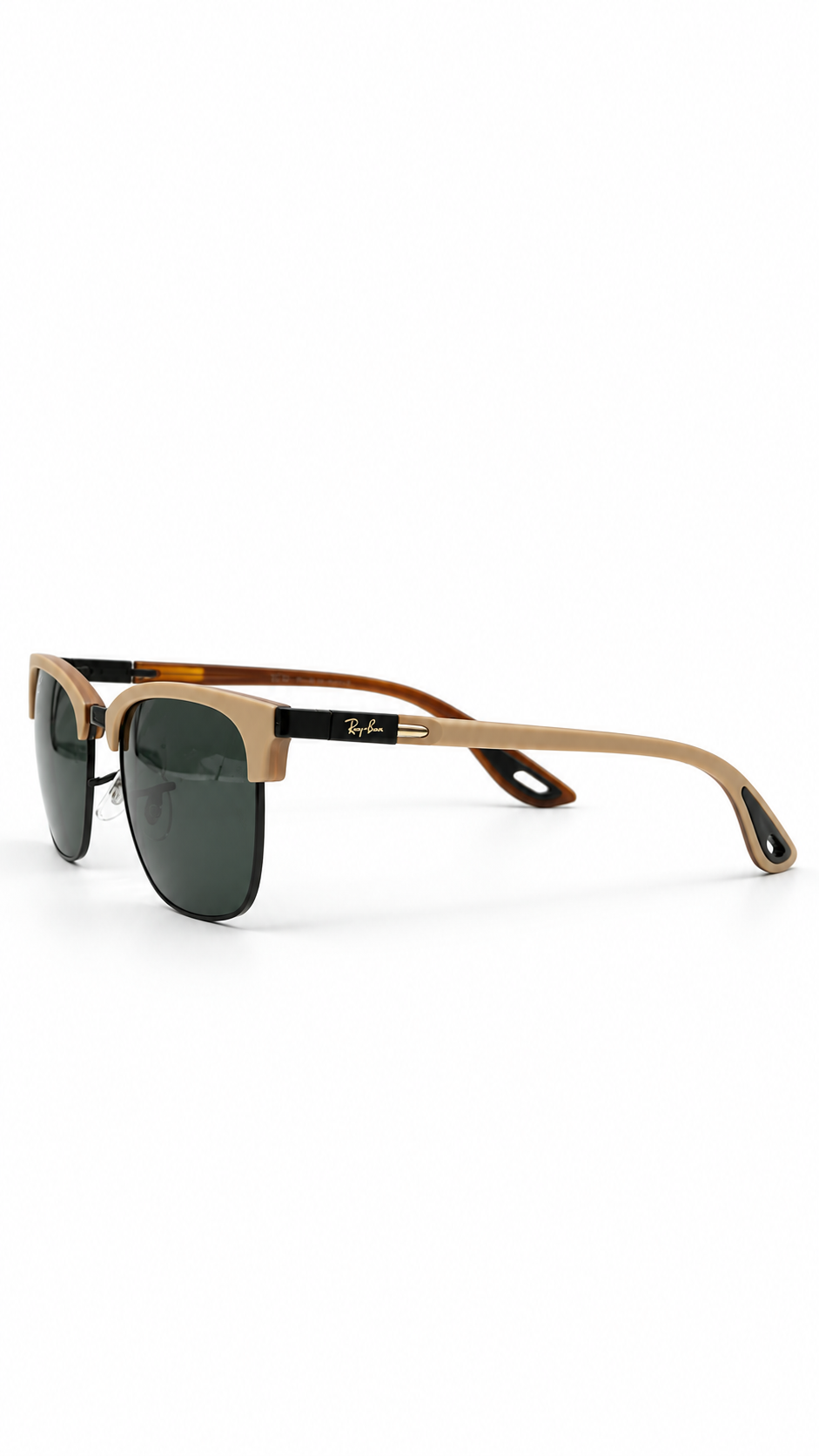 Ray-Ban Olive Browline Sunglasses with Dark Green Lenses