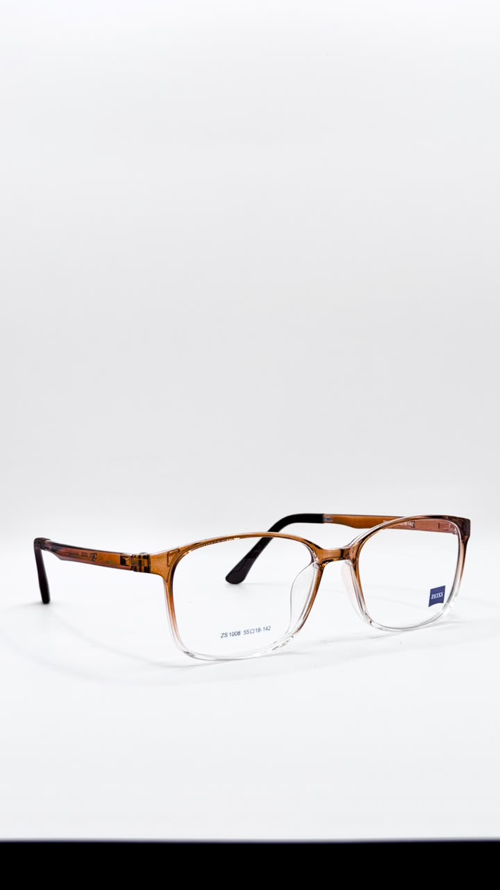 ZEISS ZS1008 Crystal Brown Gradient Square Eyeglass Frame –  Optical Eyewear