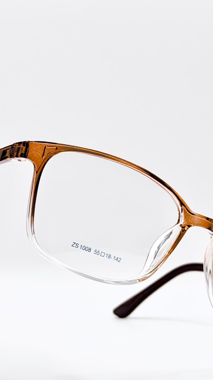 ZEISS ZS1008 Crystal Brown Gradient Square Eyeglass Frame –  Optical Eyewear